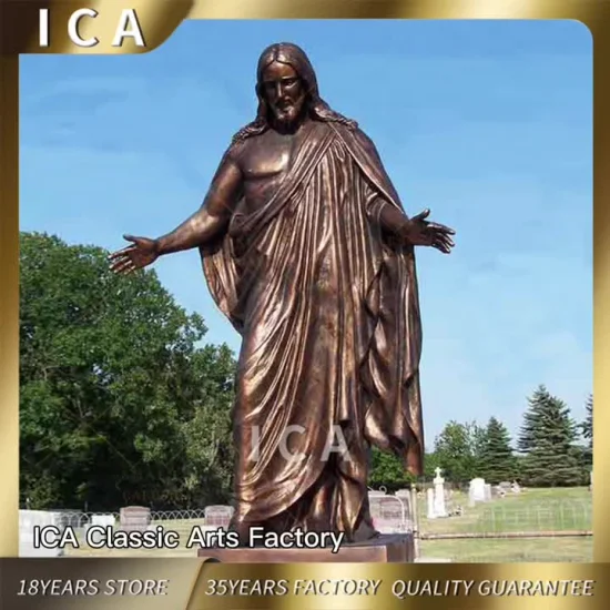 Décoration de la maison jardin prix d'usine Bronze religieux église jésus Sculpture Pieta Bronze Sculptures